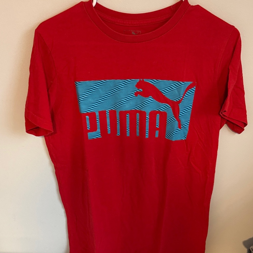 Puma Red and Blue kids Short Sleeve Tee